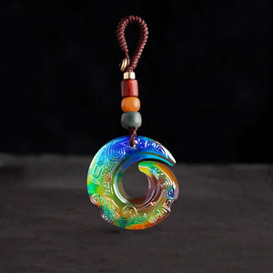 Dragon Hook Jade Key Pendant Charm Amulet Bring Good Luck