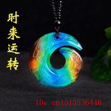 Temperature Sensing Rune Dragon Hook Jade Pendant Necklace Charm Jewellery