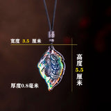 Temperature Sensing Jade Pixiu Pendant Necklace for Good Luck