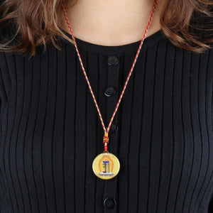 Comfortable Buddha Statue Small Thangka Necklace