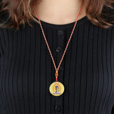 Comfortable Buddha Statue Small Thangka Necklace