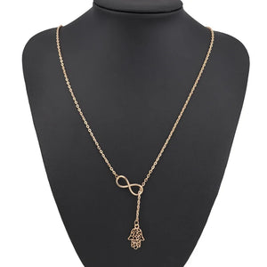 Punk Clavicle Chain Hamsa Hand Necklaces for Women
