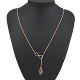 Punk Clavicle Chain Hamsa Hand Necklaces for Women