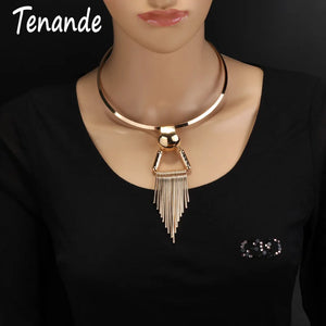 Punk Tassel Necklace for Women Night Club Jewelry