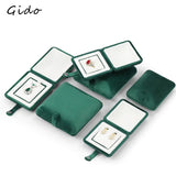 Green Navy Velvet Double Jewelry Storage Box