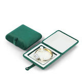 Green Navy Velvet Double Jewelry Storage Box