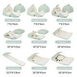 Green Reticulated Leather Double Open Jewelry Storage Box