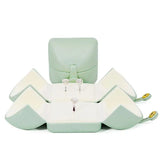 Green Reticulated Leather Double Open Jewelry Storage Box