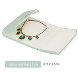 Green Reticulated Leather Double Open Jewelry Storage Box