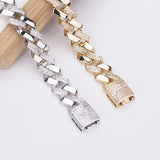 Tengci L0547 Copper Zircon Bracelet Hip-hop Rock Style
