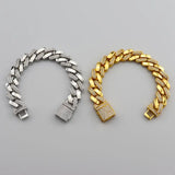Tengci L0547 Copper Zircon Bracelet Hip-hop Rock Style