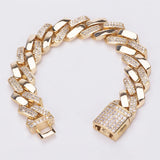 Tengci L0547 Copper Zircon Bracelet Hip-hop Rock Style