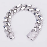 Tengci L0547 Copper Zircon Bracelet Hip-hop Rock Style