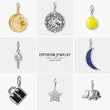 925 Sterling Silver Tennis Ball Charms Pendant