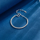 925 Sterling Silver Tennis Bracelet Rainbow Zirconia Gift