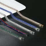 Multicolor CZ Crystal Tennis Bracelet Three Row Yellow Jewelry