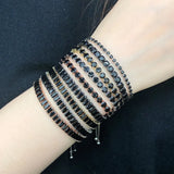 Silver Tennis Bracelet for Women Crystal Adjustable Woman Jewelry