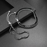 Silver Tennis Bracelet for Women Crystal Adjustable Woman Jewelry