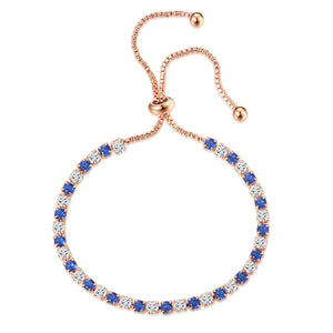 Zircon Rose Tennis Bracelet Women Girls Jewelry