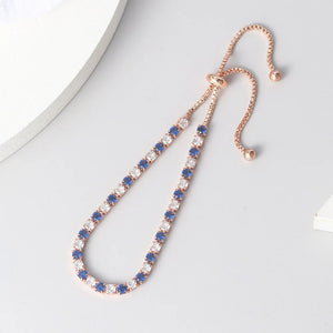 Zircon Rose Tennis Bracelet Women Girls Jewelry