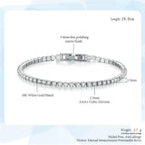Women's Crystal Tennis Bracelet Chain Bangle