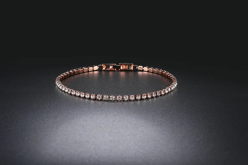 Women's Crystal Tennis Bracelet Chain Bangle