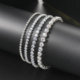 Women's Crystal Tennis Bracelet Chain Bangle