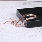 Crystal Zircon Tennis Bracelet Adjustable Bangle