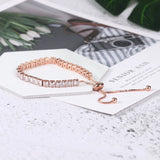 Crystal Zircon Tennis Bracelet Adjustable Bangle