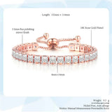 Crystal Zircon Tennis Bracelet Adjustable Bangle