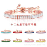 Diamond Tennis Bracelet 14K Rose Gold Jewelry Gift for Women