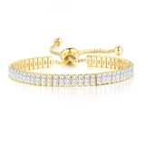 Diamond Tennis Bracelet 14K Rose Gold Jewelry Gift for Women