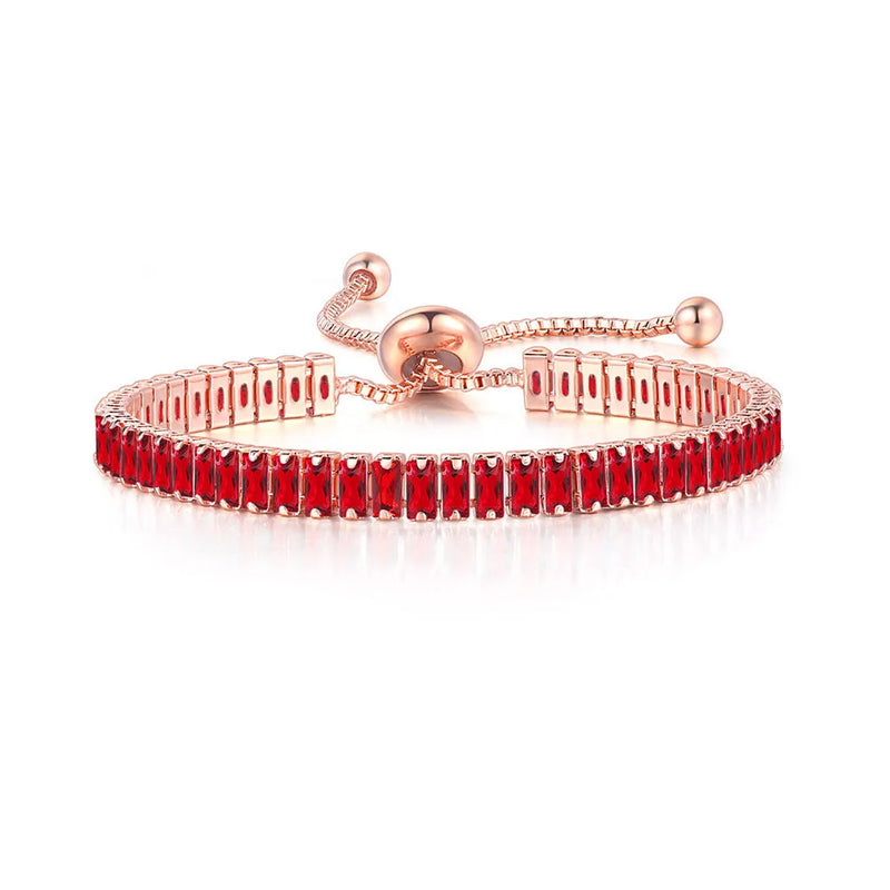 Diamond Tennis Bracelet 14K Rose Gold Jewelry Gift for Women