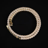 Tennis Chain Necklace Zircon Filled Chocker Necklace Hiphop Jewelry