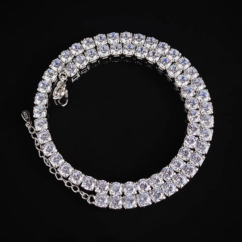 Tennis Chain Necklace Zircon Filled Chocker Necklace Hiphop Jewelry
