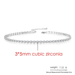 Tennis Choker Necklace Zirconia Chain Dainty Crystal Jewelry