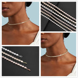 Tennis Choker Necklace Zirconia Chain Dainty Crystal Jewelry