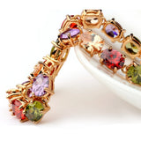 Tennis Colorful Bracelet Yellow Filled Womens Bracelet Chain