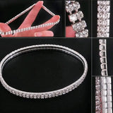 Crystal Tennis Elastic Anklets for Women