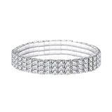 Crystal Tennis Elastic Anklets for Women