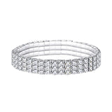 Crystal Tennis Elastic Anklets for Women