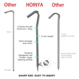 8 PCS Metal Heavy Duty Tent Hooks Aluminum Alloy Rust Camping Tent Ground Pegs