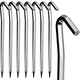 8 PCS Metal Heavy Duty Tent Hooks Aluminum Alloy Rust Camping Tent Ground Pegs
