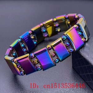 Terahertz Colored Elastic Bracelet Silver Vintage Necklaces Jewelry