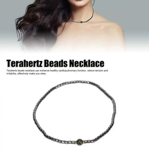 Terahertz Necklace Reduce Pressure Round Bead Pendant Necklace