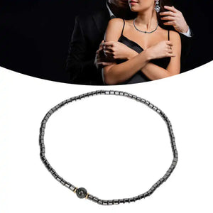 Terahertz Necklace Reduce Pressure Round Bead Pendant Necklace