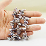 Terisa Baroque Pearl Jewelry - Gray Natural Keshi Pearls Loose Beads