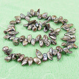 Terisa Baroque Pearl Jewelry - Gray Natural Keshi Pearls Loose Beads