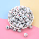 Terrazzo Silicone Loose Beads 20pcs Teething Beads DIY Chewable Colorful