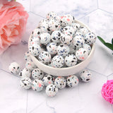 Terrazzo Silicone Loose Beads 20pcs Teething Beads DIY Chewable Colorful